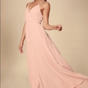Lulus blush pink backless maxi dress